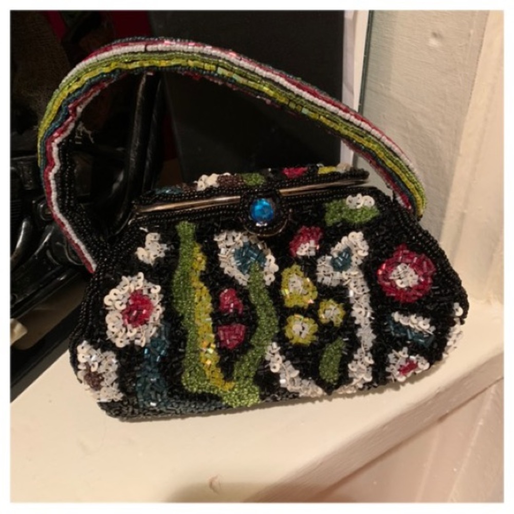 Sequin & Bead Handmade VTG purse